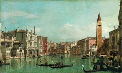 Canal Grande, Venezia, med utsikt mot sørøst, med Campo della Carità til høyre, 1730-tallet.