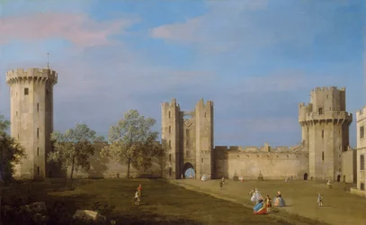 Warwick Castle, East Front fra Outer Court, 1752