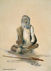 En religiøs trollmann, India