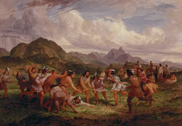 Ballspill blant siouxindianerne, 1851