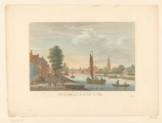 Utsikt over Amersfoort Delft van de Vaart utstilt / Vue de Delft, prize de la riviere la Schie (tittel på objekt)