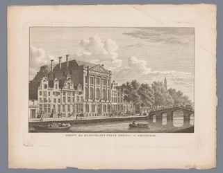 Utsikt over Felix Meritis i Amsterdam Bygging av samfunnet Felix Meritis i Amsterdam (tittel på objekt)