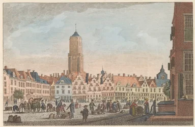 Neude i Utrecht, ca. 1790 De Neude i Utrecht / Marché dite Neude i Utrecht (tittel på objekt)