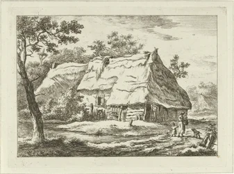 Kvinne med barn på en gård Landskap (1–6) (serietittel)