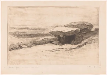 Dolmen av Rondossec på kysten ved Plouharnel