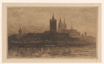 Utsikt over Köln om natten
