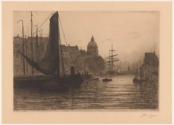 Havn i Dordrecht om natten Port a Dordrecht, soir (original tittel)
