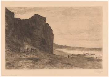 Rotskust ved Veules Klipper nær Veules, Normandiekysten (original tittel)