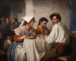 Danish:  Fra et romersk osteria  In a Roman Osteria