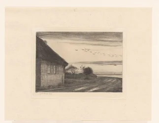 Hus på landevei ved vannet