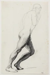 Studie for Samsons ben til museets bilde "Samson blant filistrene" (kms830)