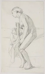 Studier til museets maleri "Jairi datter" (kms835)