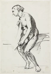 Studier til museets maleri "Jairi datter" (kms835)