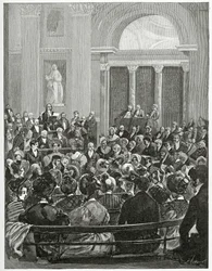 Mottakstale av Victor Hugo, 1800-tallet (bw-gravering)