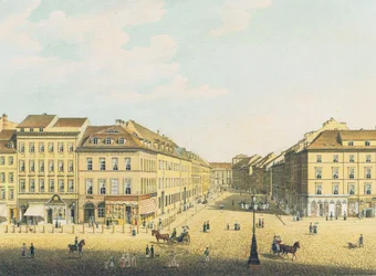 Utsikt fra det kongelige slottet i Berlin mot Breite Straße