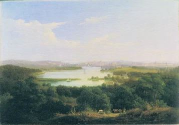 utsikt fra Kirchberg (kirkebakken) nær Nedlitz