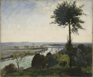 Svensk: Trädet och flodkröken III (Bois-le-Roi) Treet og elven III (Seinen ved Bois-le-Roi)
