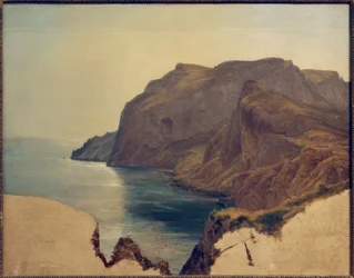 Studie av Capri ved soloppgang