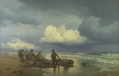 Fiskere trekker våte på Skagen Nordstrand