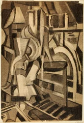 Abstrakt – sittende figur
