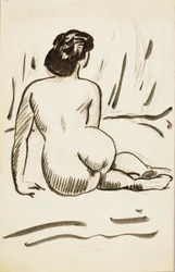 Sittende naken