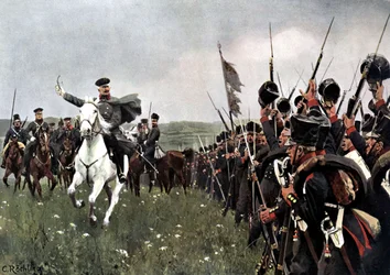 General Blücher før slaget ved Katzbach, 26. august 1813
