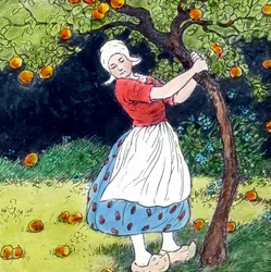 Brødrene Grimm - Eventyr - Mor Hulda. Bilde datert ca. 1910. Carl Simon-arkivet