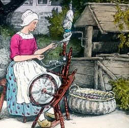 Brødrene Grimm - Eventyr - Mor Hulda. Bilde datert ca. 1910. Carl Simon-arkivet