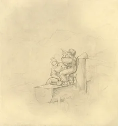 Am Brunnen, midten av slutten av 1800-tallet, c1924.
