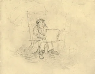 Der Landschaftsmaler II, midten av slutten av 1800-tallet, c1924.