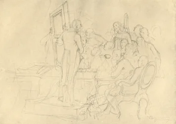 Die Kunstauktion, midten av slutten av 1800-tallet, c1924.