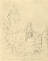 Die Schildwache, midten av slutten av 1800-tallet, c1924.