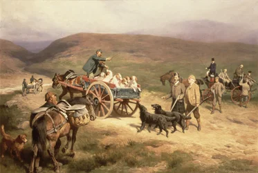 Rypejakt på Glentanar-godset i Aberdeenshire, 1889