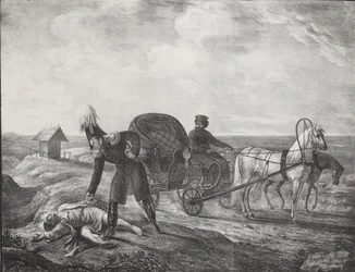 Keiser Alexander I hjelper en trengende person, 1820.