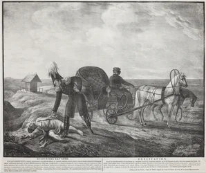 Keiser Alexander I hjelper en trengende person, 1820.