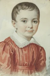 Portrett av Eugenia Kochubey som barn, 1849.