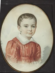 Portrett av Eugenia Kochubey som barn, 1849.