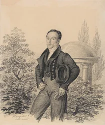 Portrett av Nikolay Alexandrovich Kokoshkin 1792-1873, tidlig på 1820-tallet.