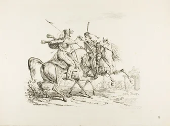 Hussard dreper en kosakk med en sabel