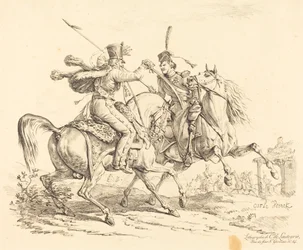 Hussard slår en kosakk