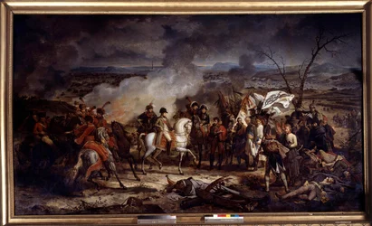 Napoleonskrigen: "" keiser Napoleon I (1769-1821) under slaget ved Austerlitz 2.12.1805. Maleri av Antoine Vernet (1758-1836) 1805 Boissy Saint Leger. Chateau De Grosbois