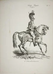 Royal Guard, Norman Mounted Dragoon and Horse, nr. 5, First Limoges Horse