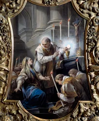 Vertens mirakel Maleri av Carle van Loo (1705-1765) Lyon musee des Beaux Arts fra 1700-tallet