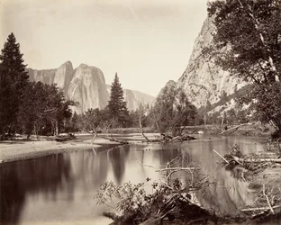 Ser nedover Yosemite Valley, ca. 1872, trykt ca. 1876.