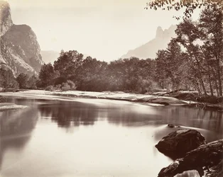 Ser opp Yosemite Valley, ca. 1872, trykt ca. 1876.