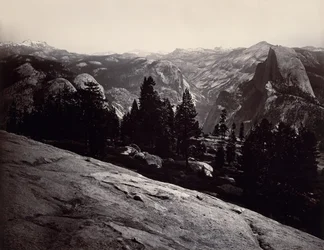 Utsikt fra Sentinel Dome, Yosemite, 1865-66.
