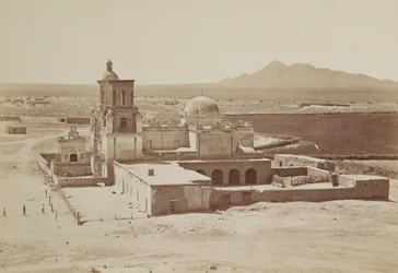 Oversiktsbilde av San Xavier-misjonen, Arizona