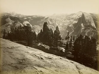 Kuppelklippene, sett fra Sentinel Dome, Yosemite
