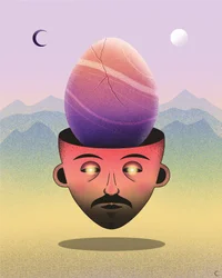 Riktig tidspunkt å meditere på, 2020 (digital illustrasjon)