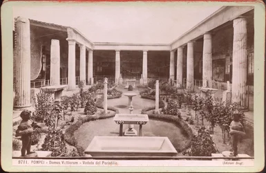 Vettiernes hus i Pompeii, ca. 1880 (fotografi)